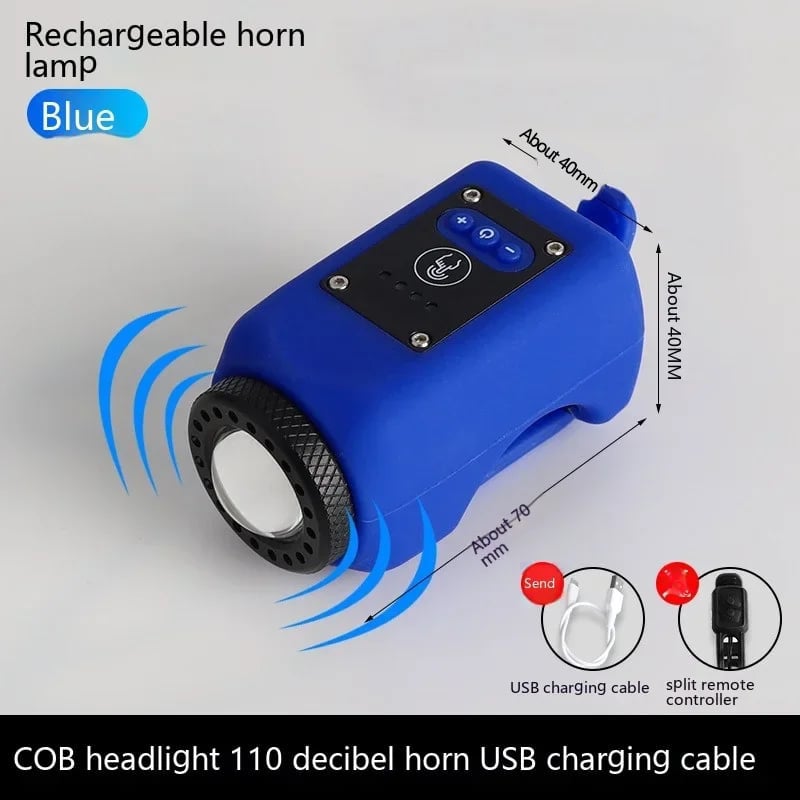 Elanovia 2-in-1 Bike Light + 110 dB Electric Horn