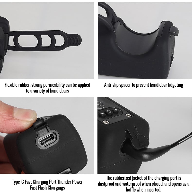 Elanovia 2-in-1 Bike Light + 110 dB Electric Horn