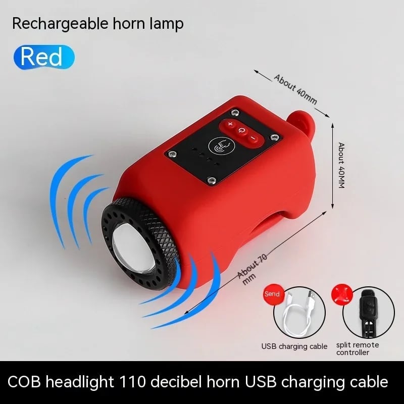 Elanovia 2-in-1 Bike Light + 110 dB Electric Horn