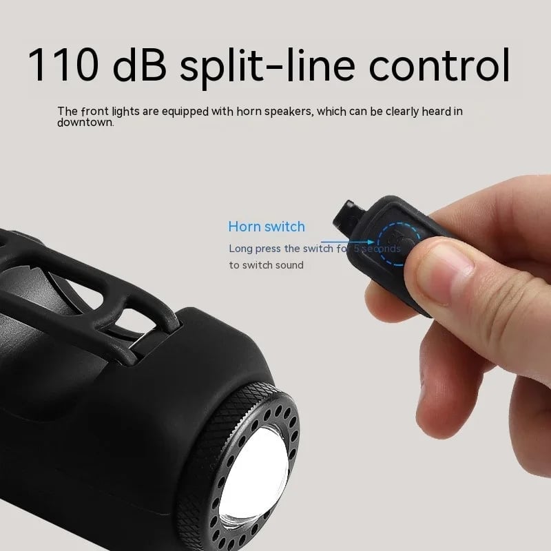 Elanovia 2-in-1 Bike Light + 110 dB Electric Horn