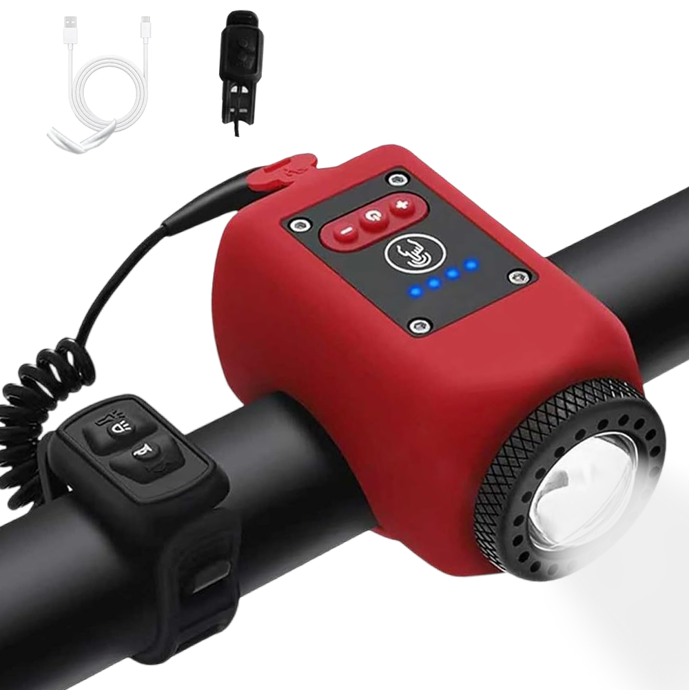 Elanovia 2-in-1 Bike Light + 110 dB Electric Horn