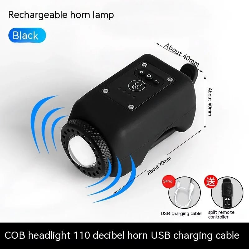 Elanovia 2-in-1 Bike Light + 110 dB Electric Horn
